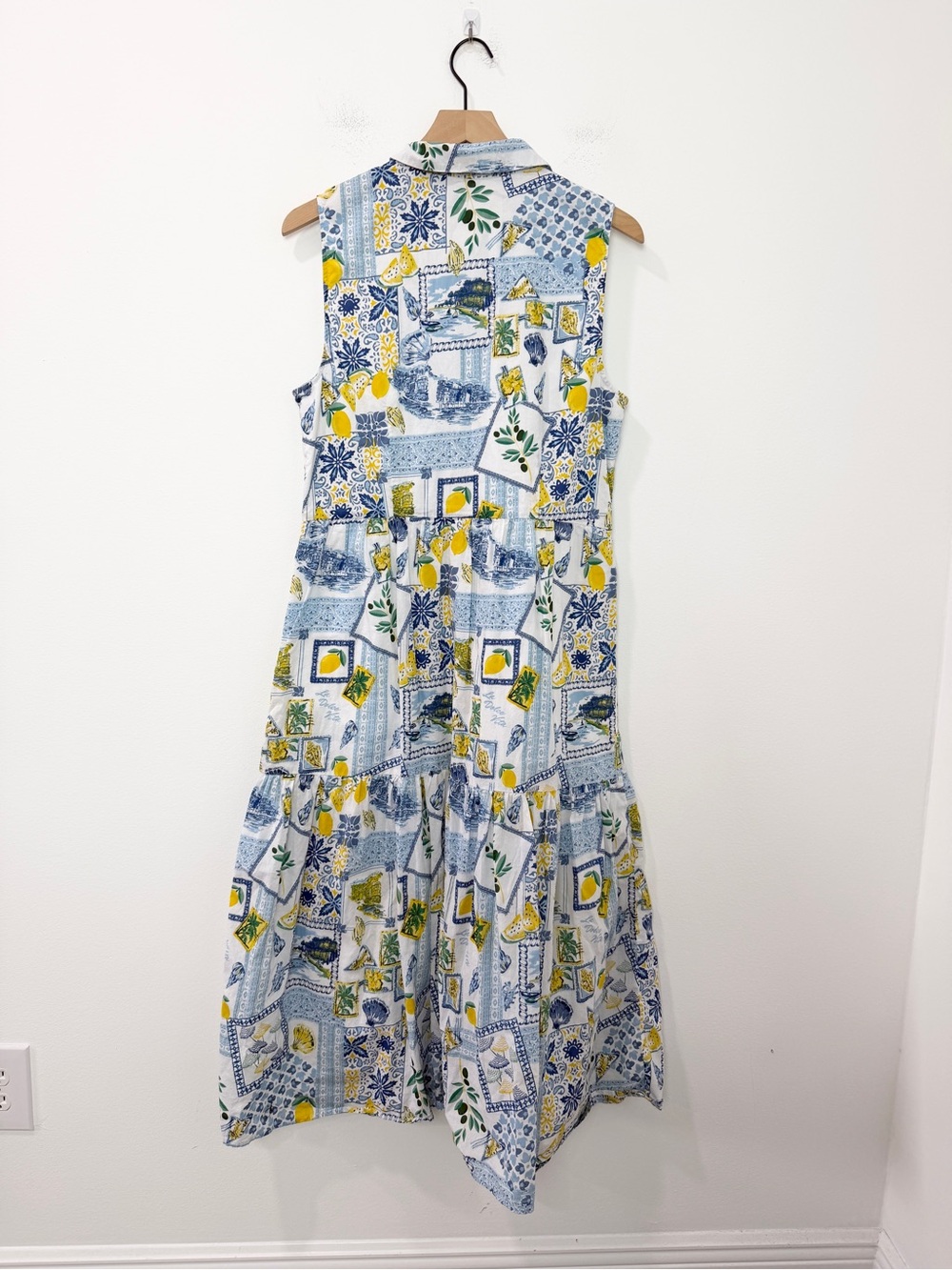 J. Crew Collared Midi Dress Lemon La Dolce Vita Size 12 - Picture 3 of 8